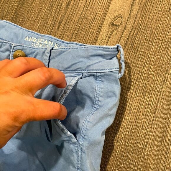 American Eagle Super Stretch Bright Blue Shorts Size 4 - Picture 3 of 7